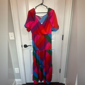 NWT MEDIUM Skies Are Blue (boutique) Rainbow Maxi Dress ✨
